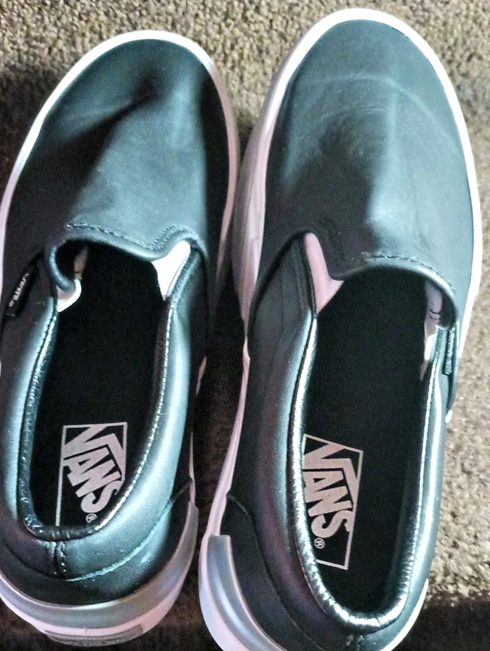 Vans Classic Slip-On Leather Black Sneakers
